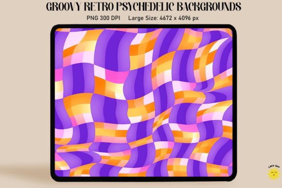 Bring on the Good Vibes with Groovy Retro Psychedelic Backgrounds