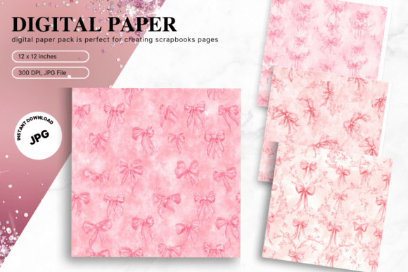 Designing with Bow Ribbon Pattern Backgrounds Paper
