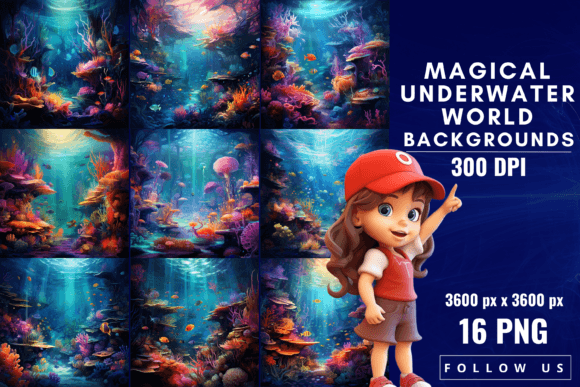Dive Deep: Crafting Visual Stories with Magical Underwater World Backgrounds