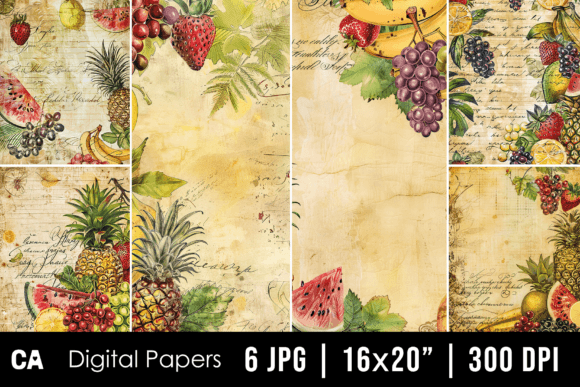 Embracing Nostalgia: The Enduring Charm of Vintage Fruits Journal Page Backgrounds