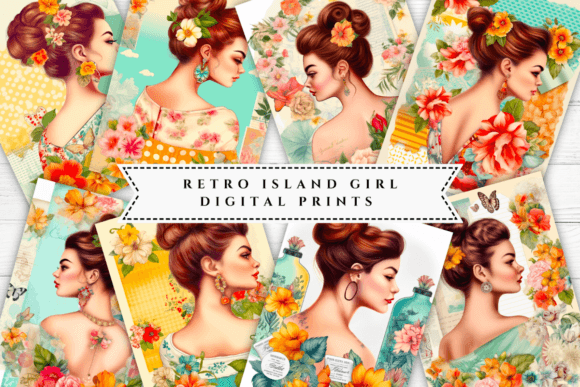 Island Escape: Using Retro Tropical Digital Prints