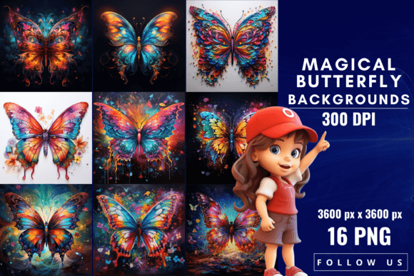 Magical Butterfly Backgrounds: Enchanting Visuals for Creative Projects