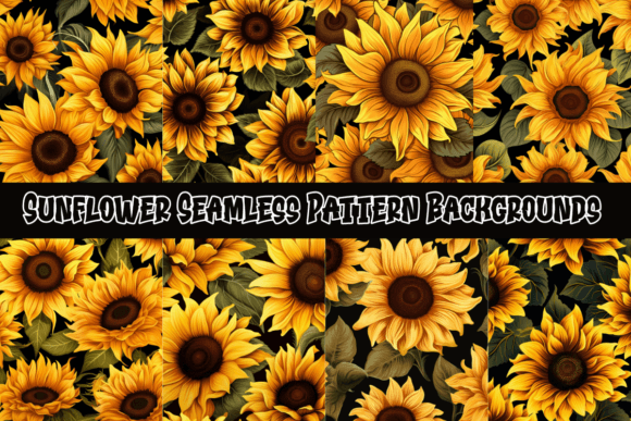 Sunflower Seamless Pattern Backgrounds for Radiant Designs