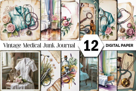 Timeless Design: Vintage Medical Junk Journal Backgrounds