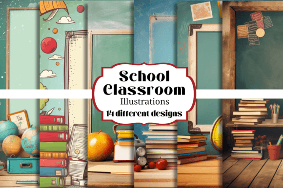 Transform Your Projects: School Classroom Digital Backgrounds