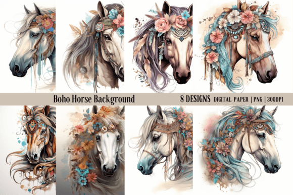 Unleashing Rustic Charm with Boho Horse Backgrounds