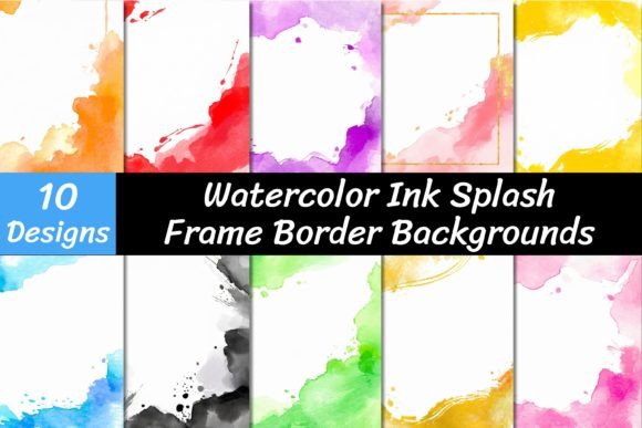 Watercolor Ink Splash Frame Backgrounds: A Designer's Guide